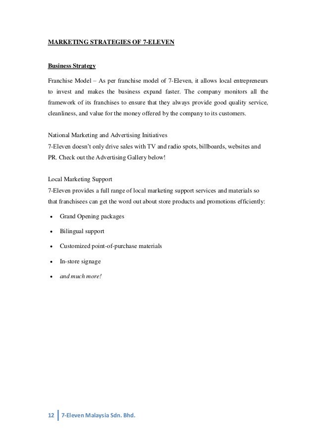 objective of 7 eleven 7 eleven competitive advantage